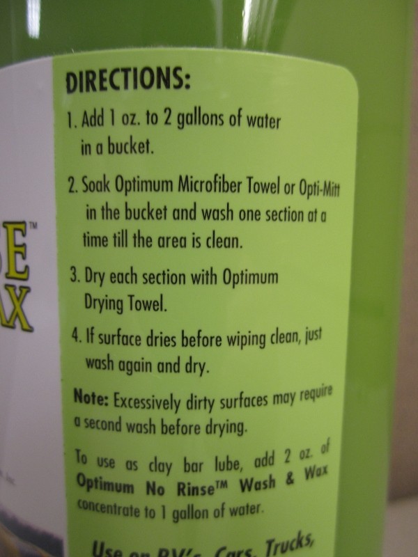 Review & How-To: Optimum No Rinse Wash & Wax