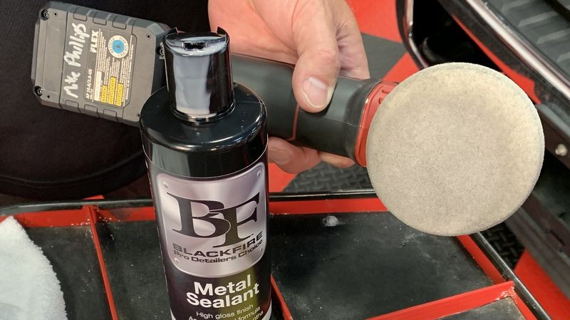 Machine Polishing Mag Wheels with BLACKFIRE Metal Polish & Metal Sealant