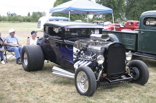 Marc's 1930 Ford ModelA with a BlownBig Block Chevy Engine