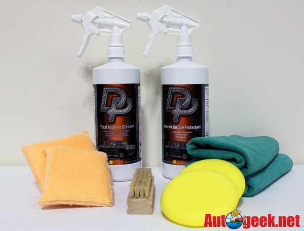 DP Total Interior Cleaner cleans plastic, vinyl, leather, carpet, and  upholstery without harsh solvents or caustic chemicals.