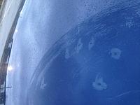 Bubbling clear coat on roof of pontiac-car-paint-jpg