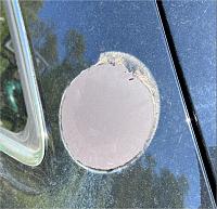How to remove crumbling magnet from exterior-magent-jpg