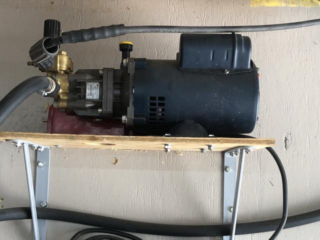 DIY Pressure Washer Wall mount, shelves, reel, etc. Plans inside