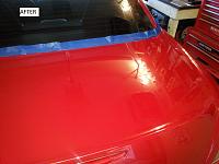 First Time Paint Correction.  OUTSTANDING Results.  2005 SLK 350 Mars Red-trunk-after-w-text-jpg