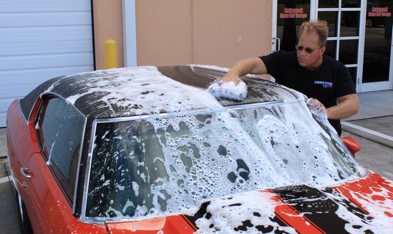When washing a car, start at the top and work your way down.