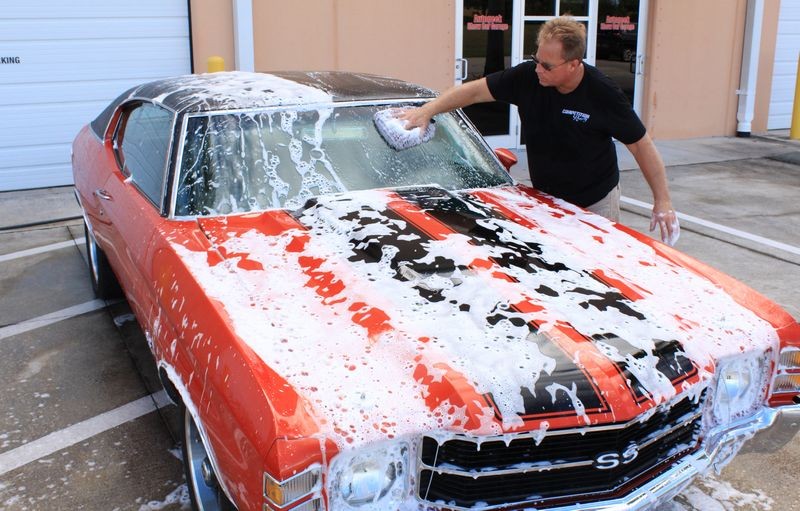 When washing a car, start at the top and work your way down.