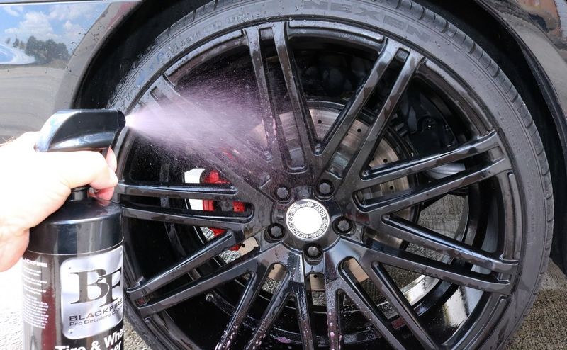 Again spray the face of the wheel with BLACKFIRE Tire & Wheel Cleaner.