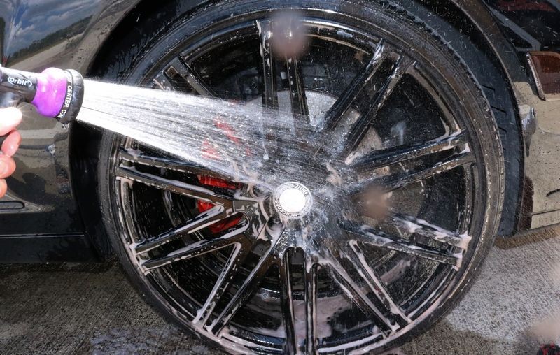 Give wheels a final water rinse.