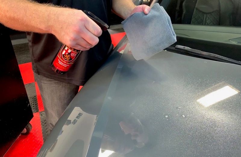 Use Wolfgang Perfekt Finish Paint Prep to remove polishing oils and prep the surface for coating.