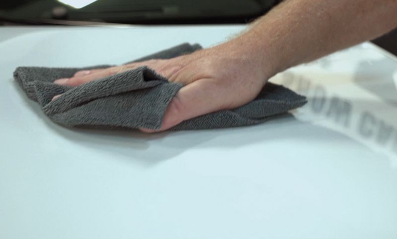 Be sure to use plenty of microfiber towels to avoid cross contamination.