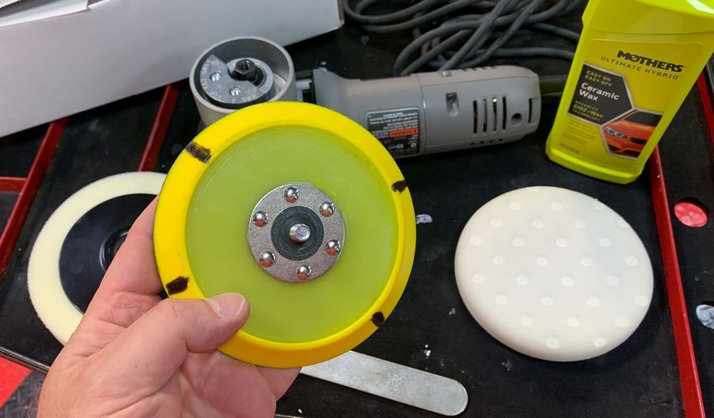 5 Inch Backing Plate with Porter Cable Polisher.