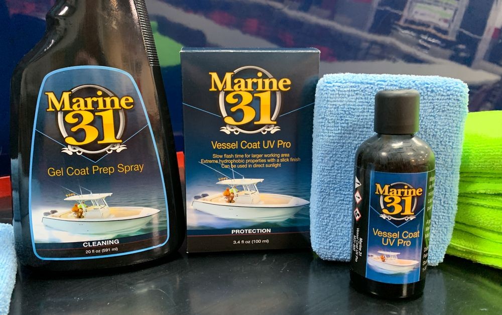 Products used to coat boat.