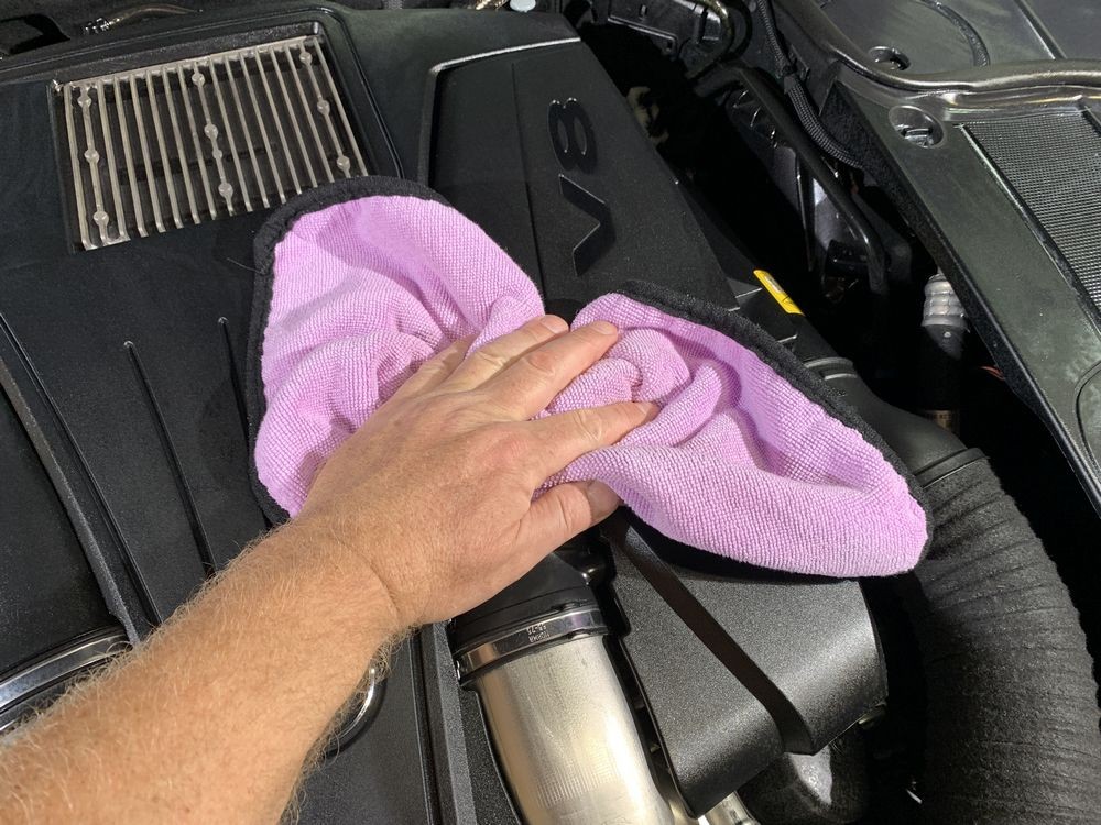 Use a microfiber buffing towel to remove 303 Aerospace Protectant.