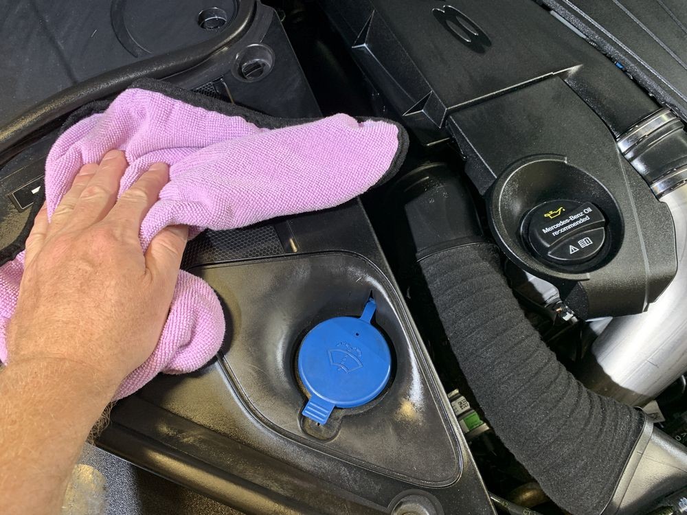 Use a microfiber buffing towel to remove 303 Aerospace Protectant.